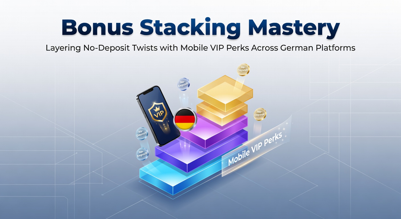Grafik zeigt gestapelte Bonus-Symbole mit Mobiltelefon und VIP-Sternen auf deutschem Casino-Hintergrund