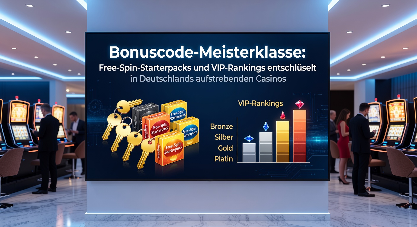 Grafik mit Bonuscode-Eingabe und Free-Spins in einem modernen Online-Casino-Interface, das den Einstieg in VIP-Programme symbolisiert