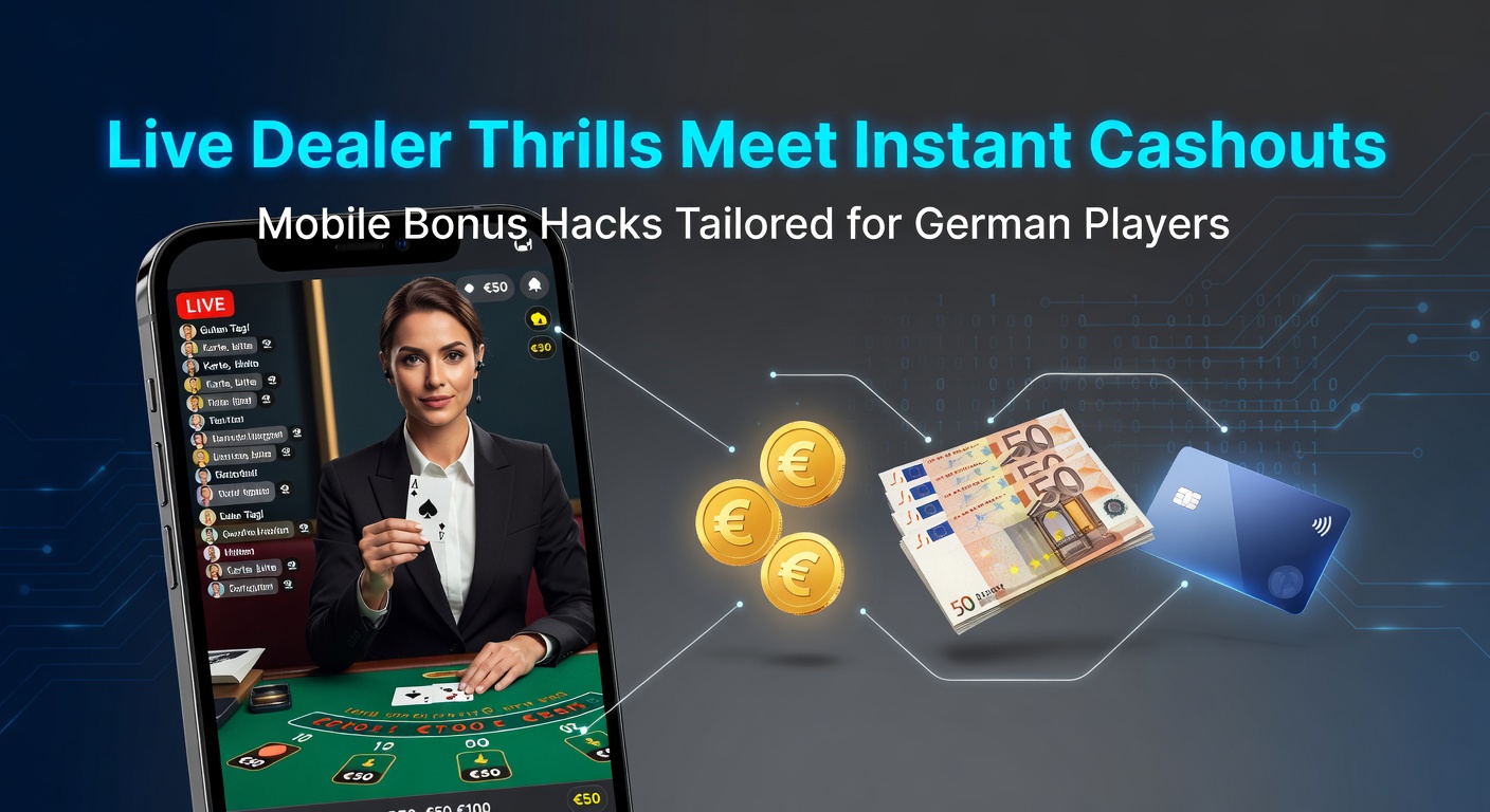 Live-Dealer-Tisch mit Smartphone und Blitz-Auszahlungssymbolen, optimiert für mobile Spieler in Deutschland