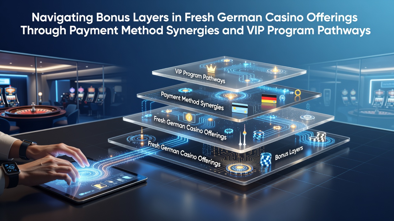 Illustration zu Bonus-Schichten und Zahlungsintegrationen in deutschen Online-Casinos